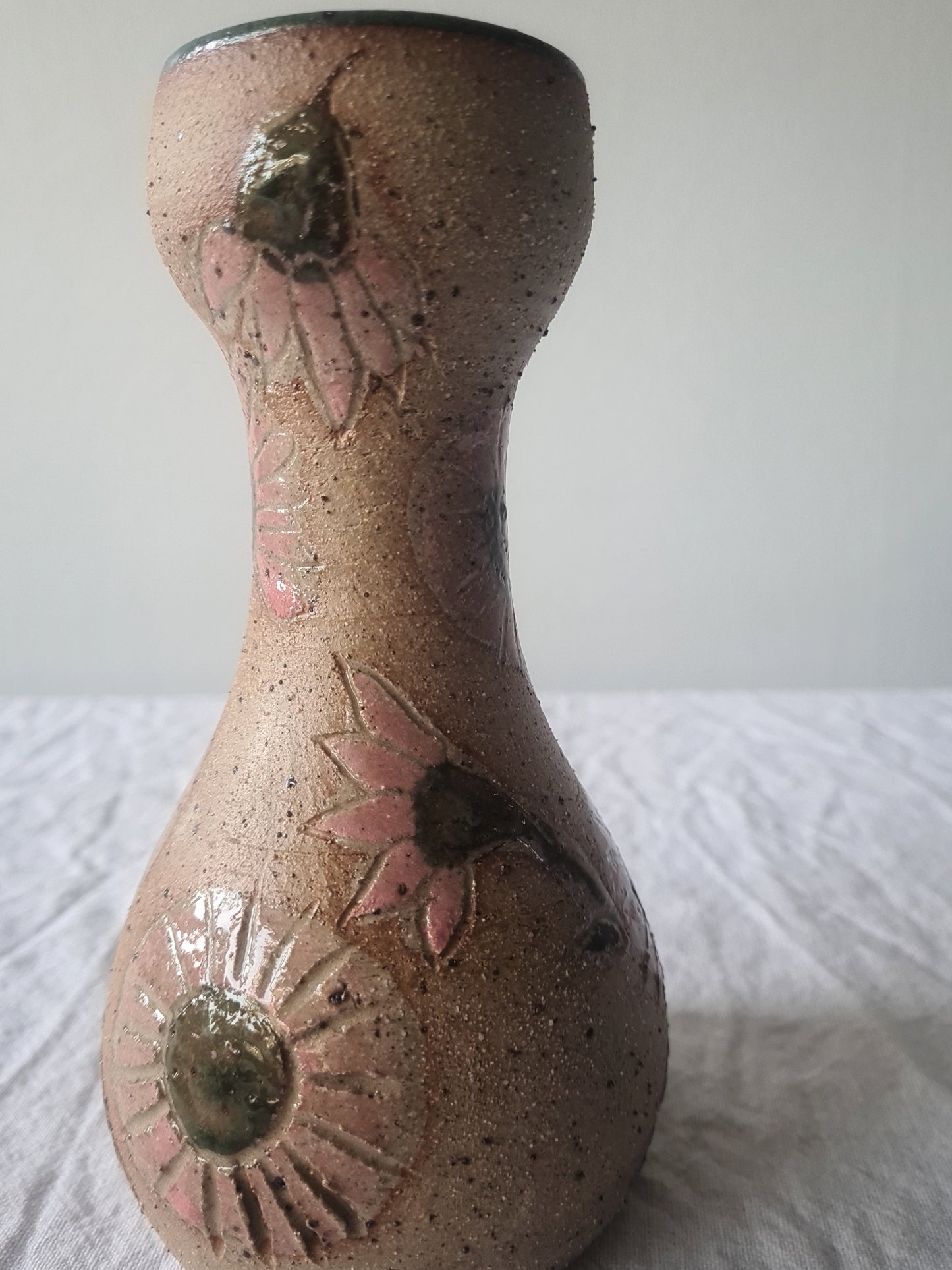 Rounded Sgraffito vase