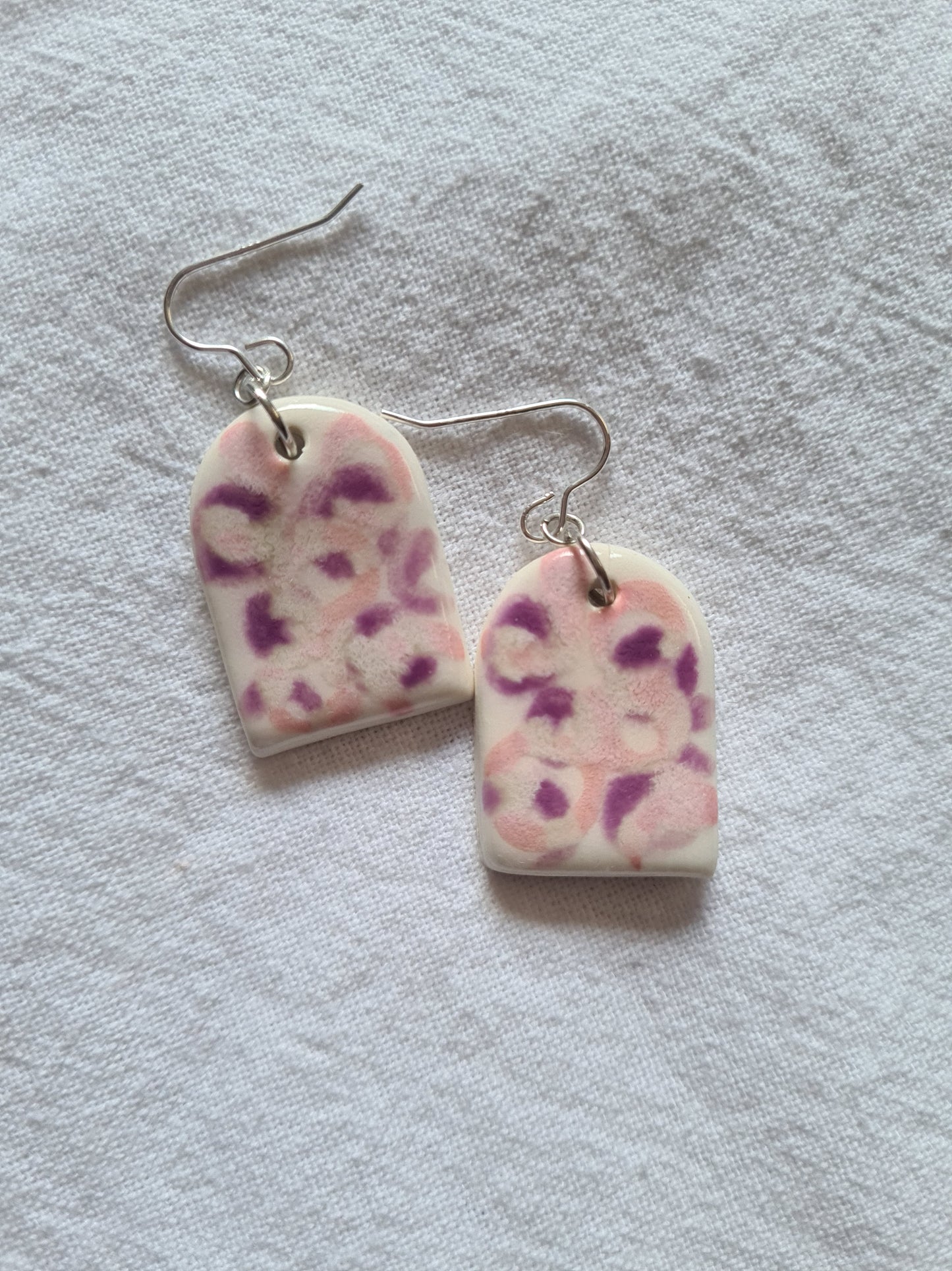 Abstract tile earrings