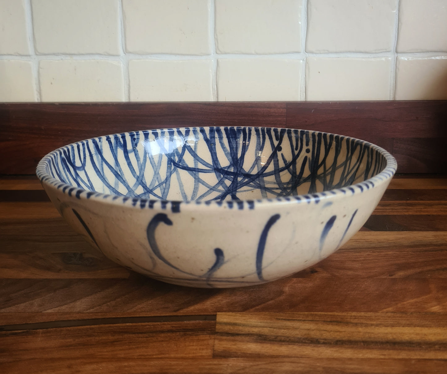 Blue abstract bowl