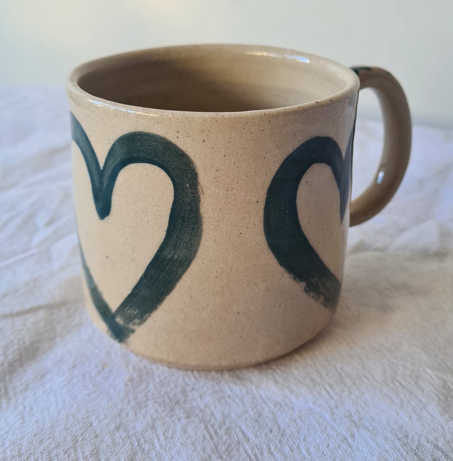 Heart mugs (teal)