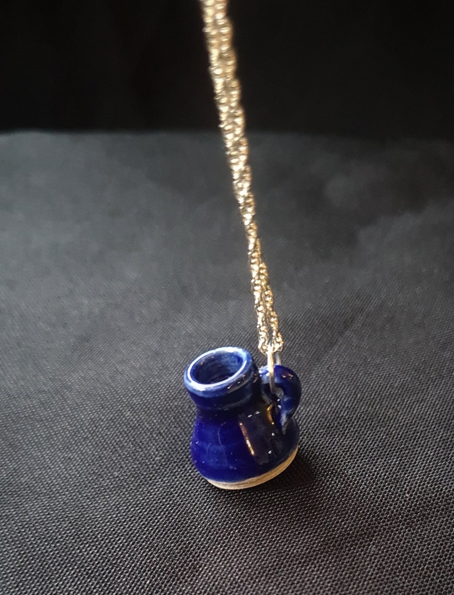 Cobalt jug necklace