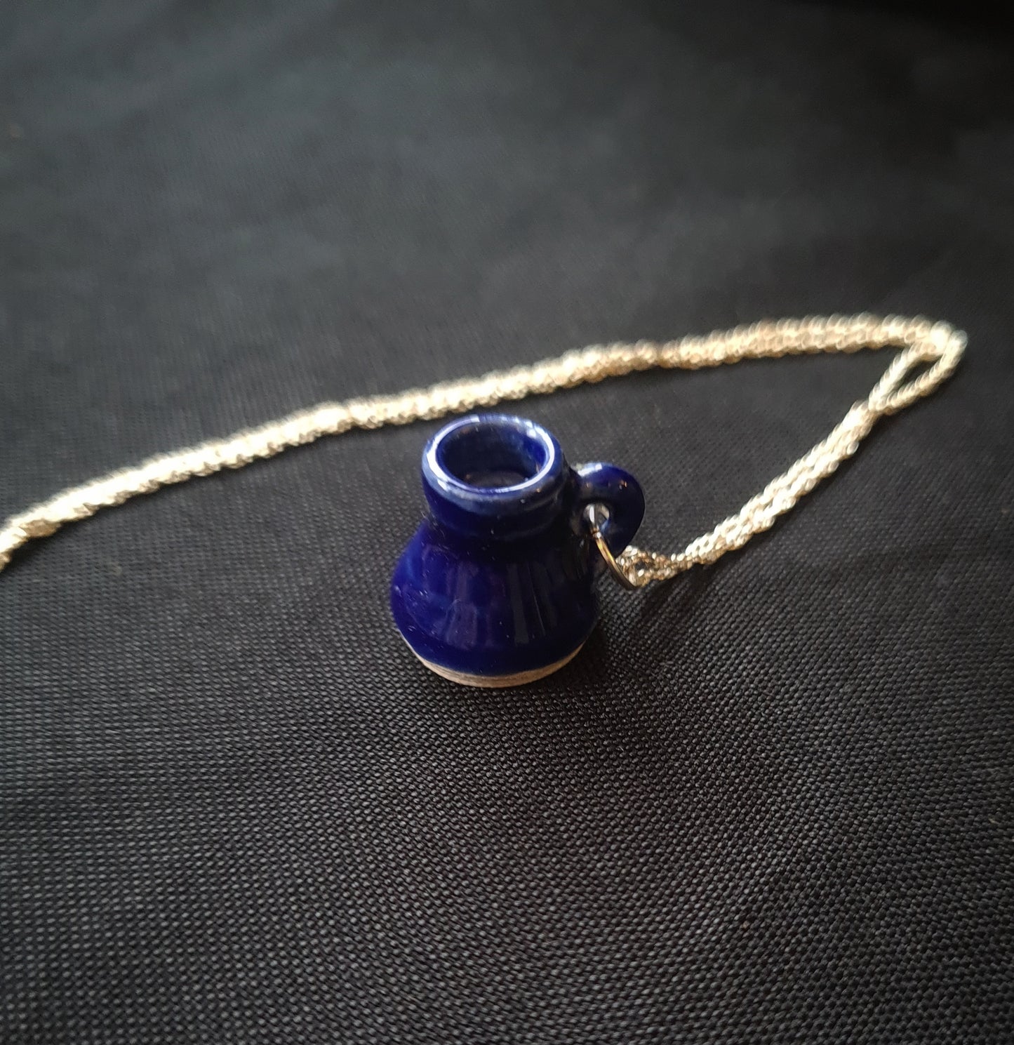 Cobalt jug necklace