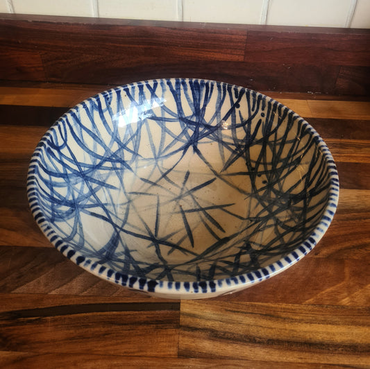 Blue abstract bowl