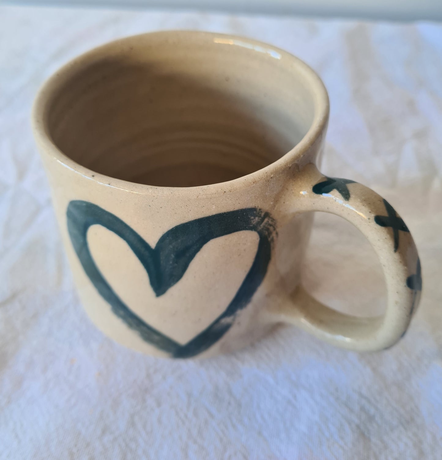 Heart mugs (teal)